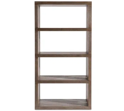 Bernhardt Outline 78" Textured Wood Finished Etagere In Brown