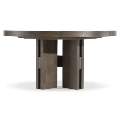 Bernhardt Outline Round Dining Table In Brown Wood