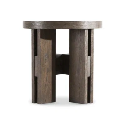 Bernhardt Outline Round Side Table In Brown Wood