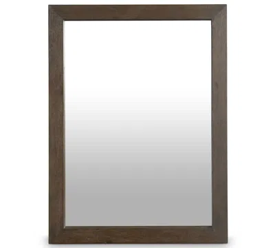 Bernhardt Outline Textured 48" Wood Finished Mirror In Multi