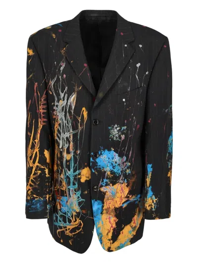 Pre-owned Bernhardt Painted Blazer In Black
