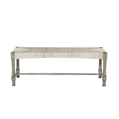 Bernhardt Palma Solid Wood Bench In Light Gray Wash;rustic Gray