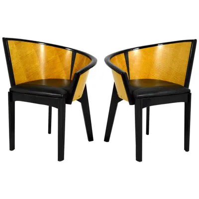 Pre-owned Bernhardt Paul Haigh Sinistra Chairs By  In Brown