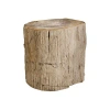 Bernhardt Petrified Solid Wood Tree Stump End Table In Natural