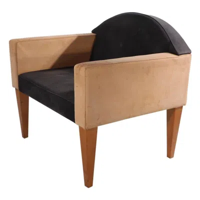 Pre-owned Bernhardt Post Modern Memphis Style Club Lounge Chair By  In Brown
