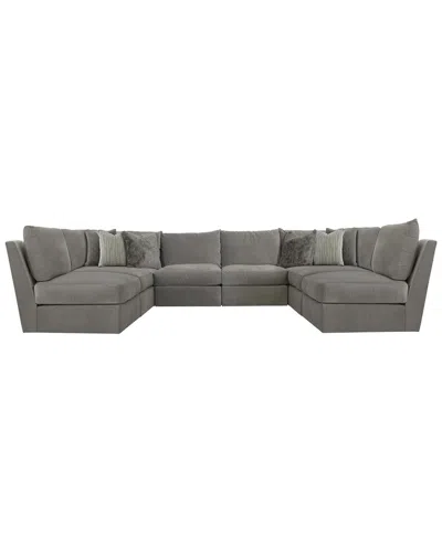 Bernhardt Sanctuary Fabric Sectional In Gray