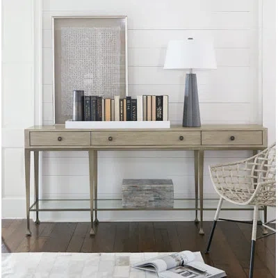 Bernhardt Santa Barbara 74" Console Table In Sandstone