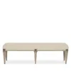 Bernhardt Santa Barbara Bench In Sandstone/vintage Nickel