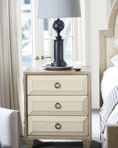 Bernhardt Santa Barbara Fabric-trim Small Night Stand In White