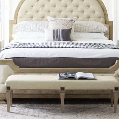 Bernhardt Santa Barbara Upholstered Bench In Cream