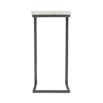 Bernhardt Sausalito Outdoor Accent Table In Terrazzo/flint Gray