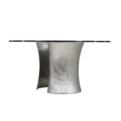 Bernhardt Serpentine Interiors Pedestal Dining Table In Clear