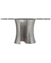 Bernhardt Serpentine Round Dining Table In Silver