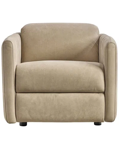 Bernhardt Sierra Leather Power Motion Chair In Neutral