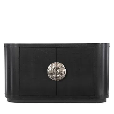 Bernhardt Silhouette Oval Buffet In Figured Onyx