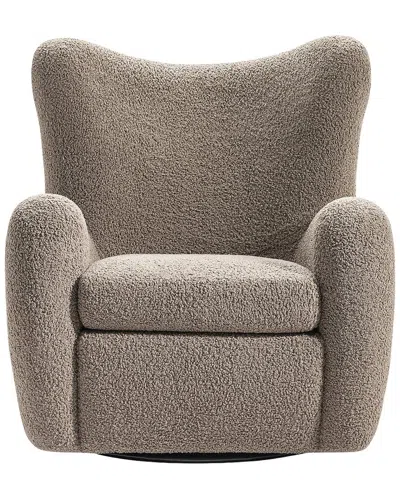 Bernhardt Silvi Fabric Swivel Chair In Gray