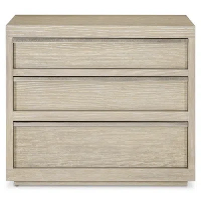 Bernhardt Solaria 3 - Drawer Solid Wood Nightstand In Dune