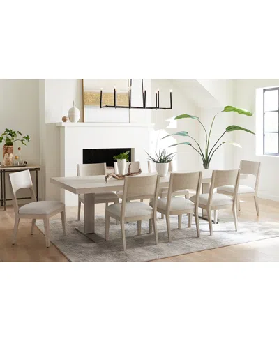 BERNHARDT SOLARIA 9PC DINING SET (RECTANGULAR TABLE & 8 SIDE CHAIRS)
