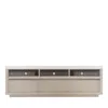 Bernhardt Solaria 3-drawer Console In Light Wood/white