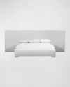 Bernhardt Solaria Extended Panel Upholstered King Bed In White