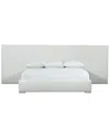 Bernhardt Solaria Extended Panel Upholstered King Bed In White