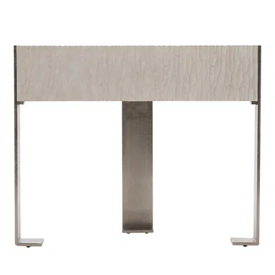 Bernhardt Solaria Single-drawer Nightstand In White/silver