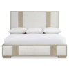 Bernhardt Solaria Panel Bed In Brown;beige