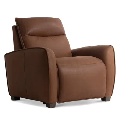 Bernhardt Soledad Power Motion Leather Recliner In - Leather/portobello Finish