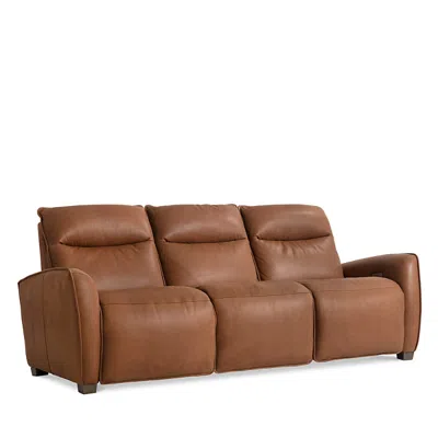 Bernhardt Soledad Power Motion Leather Sofa In - Leather/ Portobello Finish