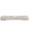 Bernhardt Soleil 3pc Fabric Sectional In Neutral