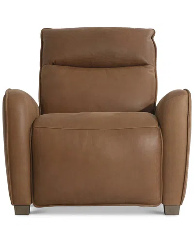 Bernhardt Sorrento Leather Power Motion Chair In Brown
