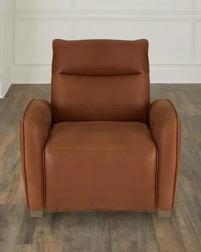 Bernhardt Sorrento Power Motion Leather Chair In Brown