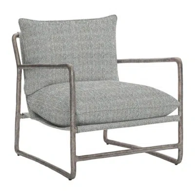 Bernhardt Sorrento Swivel Patio Chair With Cushions In Light Grey,dark Grey Linen 6032-110