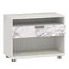 Bernhardt Stratum Nightstand With 1 Arabescato Drawer In Neutral