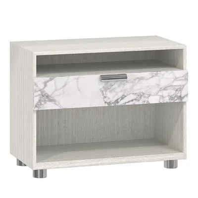 BERNHARDT STARTUM STONE 1 DRAWER NIGHTSTAND