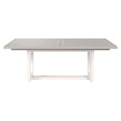 Bernhardt Stratum Dining Table In Mist,polished Nickel