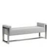 Bernhardt Stratum Fabric Bench In Stainless