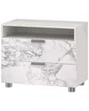 Bernhardt Stratum Nightstand With 2 Arabescato Drawers
