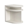 Bernhardt Stratum Solid Wood Floor Shelf End Table With Storage In White