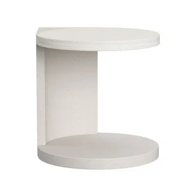 Bernhardt Stratum Solid Wood Floor Shelf End Table With Storage In Mist