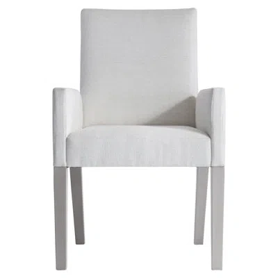 Bernhardt Stratum Upholstered Back Armchair In White In Gray