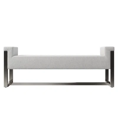 Bernhardt Stratum Fabric Bench In Gray
