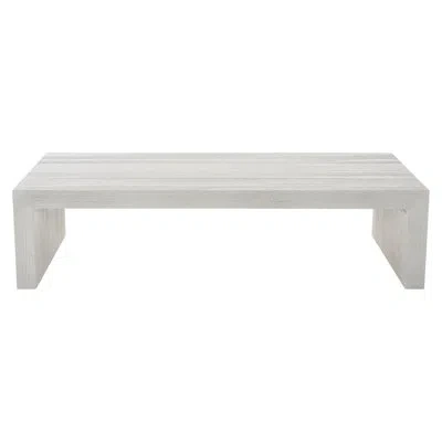 Bernhardt Summerton Sled 1 Coffee Table In Sandblasted White