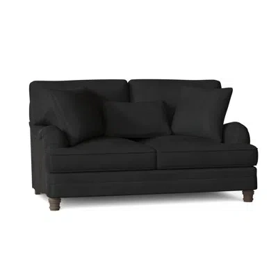 Bernhardt Tarleton 69.5" Recessed Arm Loveseat With Reversible Cushions In Akiko Graphite Performance 5534-011,aged Gray