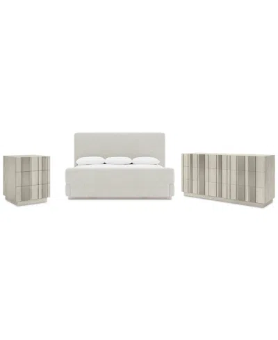 Bernhardt Tempo 3-pc. Set (king Bed, Dresser & 24" Nightstand) In Transparent