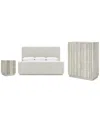Bernhardt Tempo 3-pc. Set (queen Bed, Chest & 24" Nightstand) In Transparent