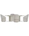 Bernhardt Tempo 5-pc. Set (rectangular Table & 4 Caster Chairs) In Neutral