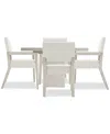 Bernhardt Tempo 5-pc. Set (round Table & 4 Arm Chairs) In Neutral