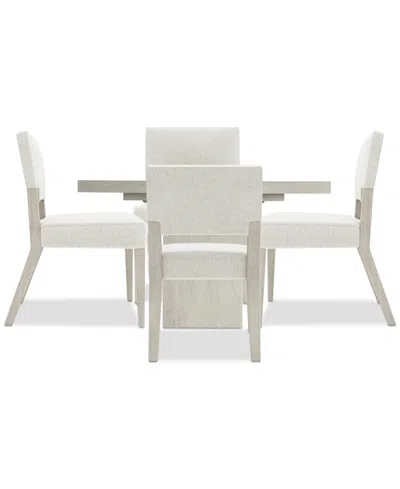Bernhardt Tempo 5-pc. Set (round Table & 4 Side Chairs) In White