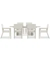 Bernhardt Tempo 7-pc. Set (rectangular Table, 4 Side Chairs & 2 Arm Chairs) In White